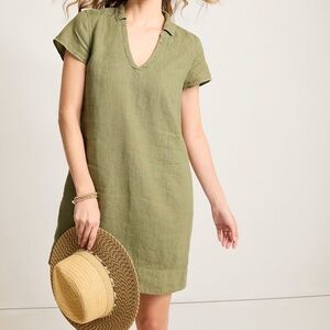 Tommy Bahama Two Palms Short-Sleeve Linen Collared Dress